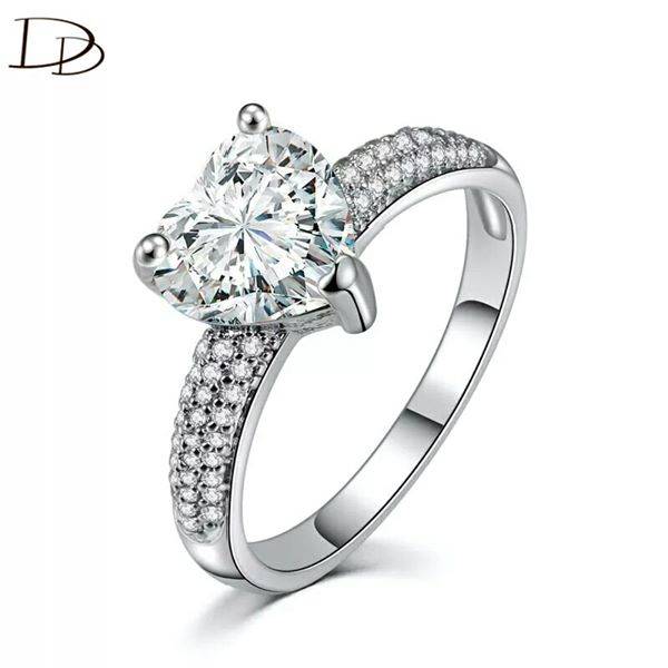 Heart shape Austrian  Zircon Finger ring