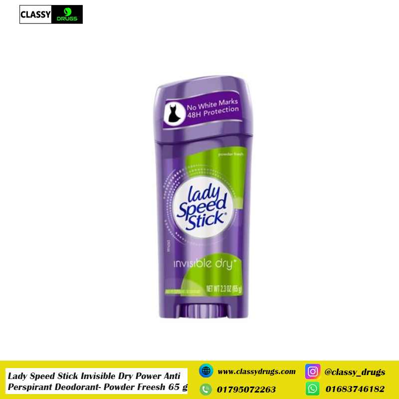 Lady Speed Stick Invisible Dry Power Anti Perspirant Deodorant-Powder Fresh, 65 g