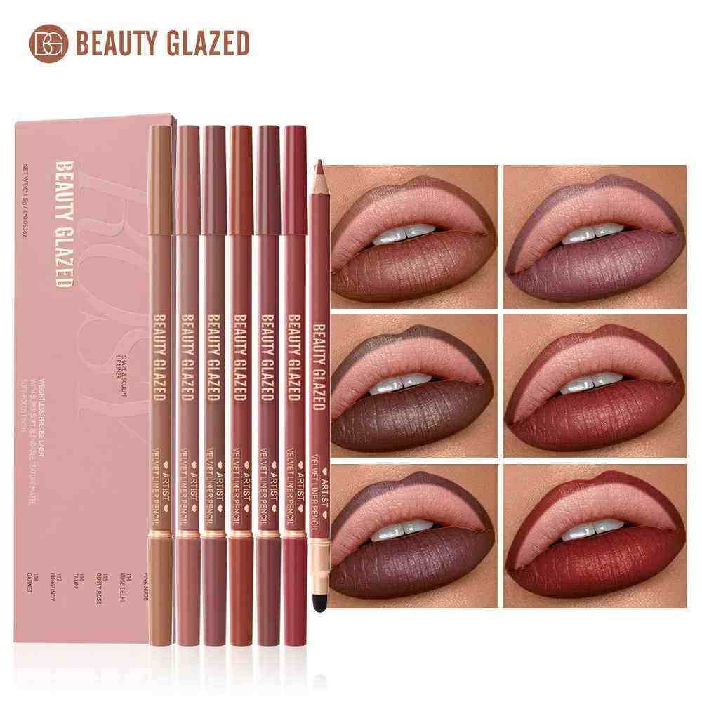 Beauty glazed new lipliner 6 pcs set C