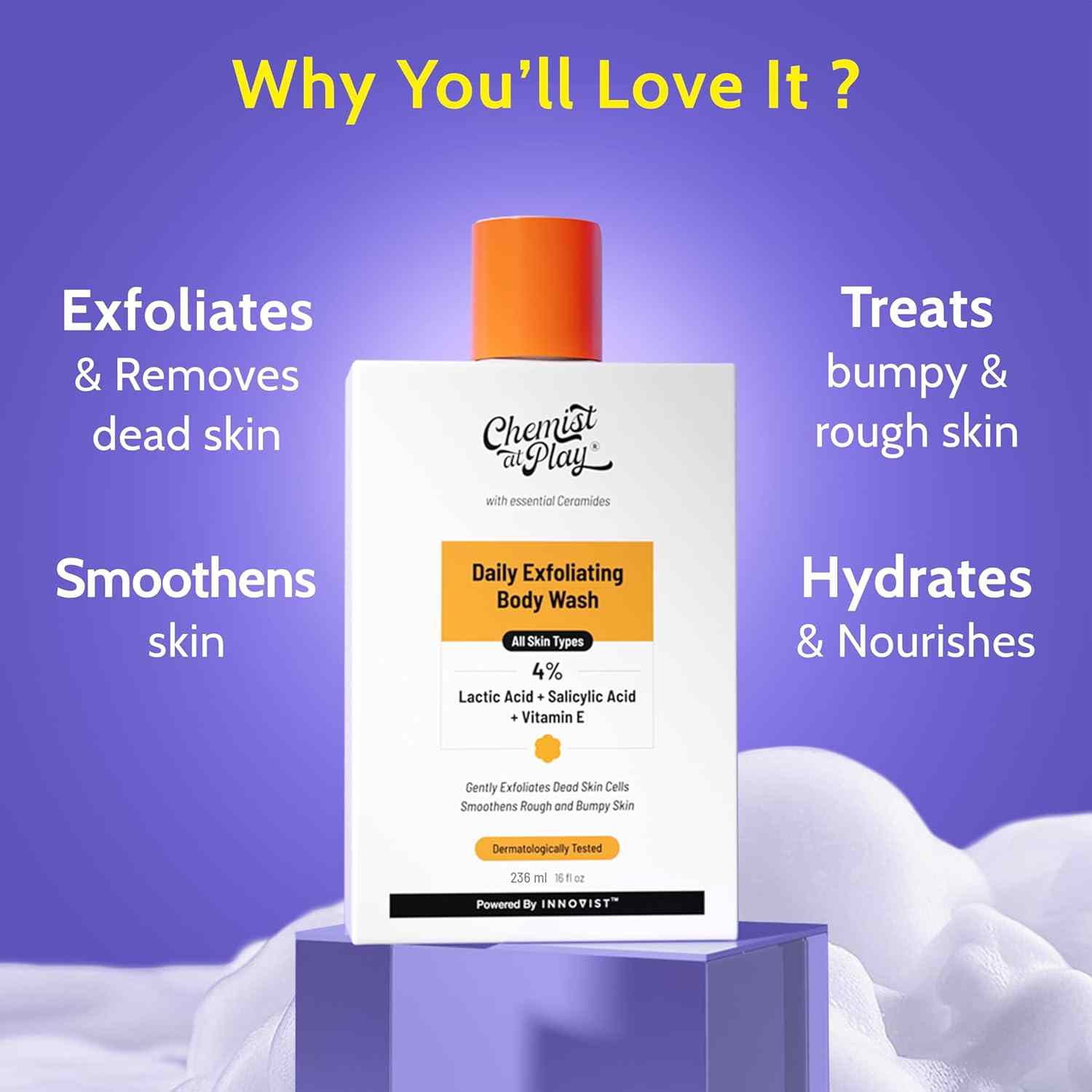 Chemist at Play Exfoliating Body Wash with Lactic Acid 236ml