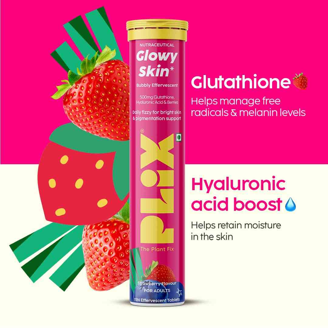 PLIX - THE PLANT FIX Glutathione Tablets With Vitamin C For Clear And Youthful Skin