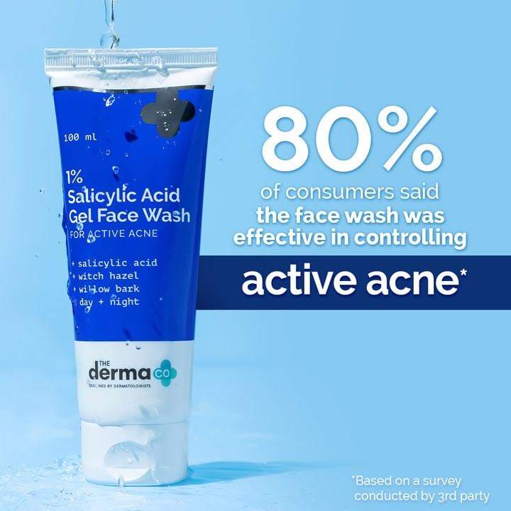 The Derma Co. 1% Salicylic Acid Gel Daily Face Wash For Acne, 100 ml