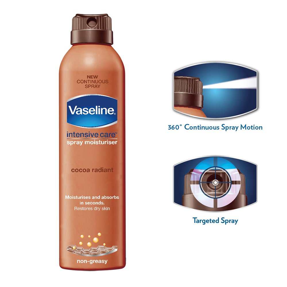 Vaseline Intensive Care Cocoa Radiant Spray body lotion 190 ml