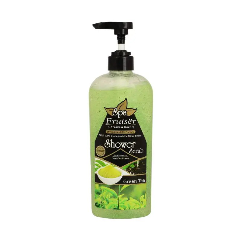 Fruiser Spa Green Tea Shower Scrub, 730 ML