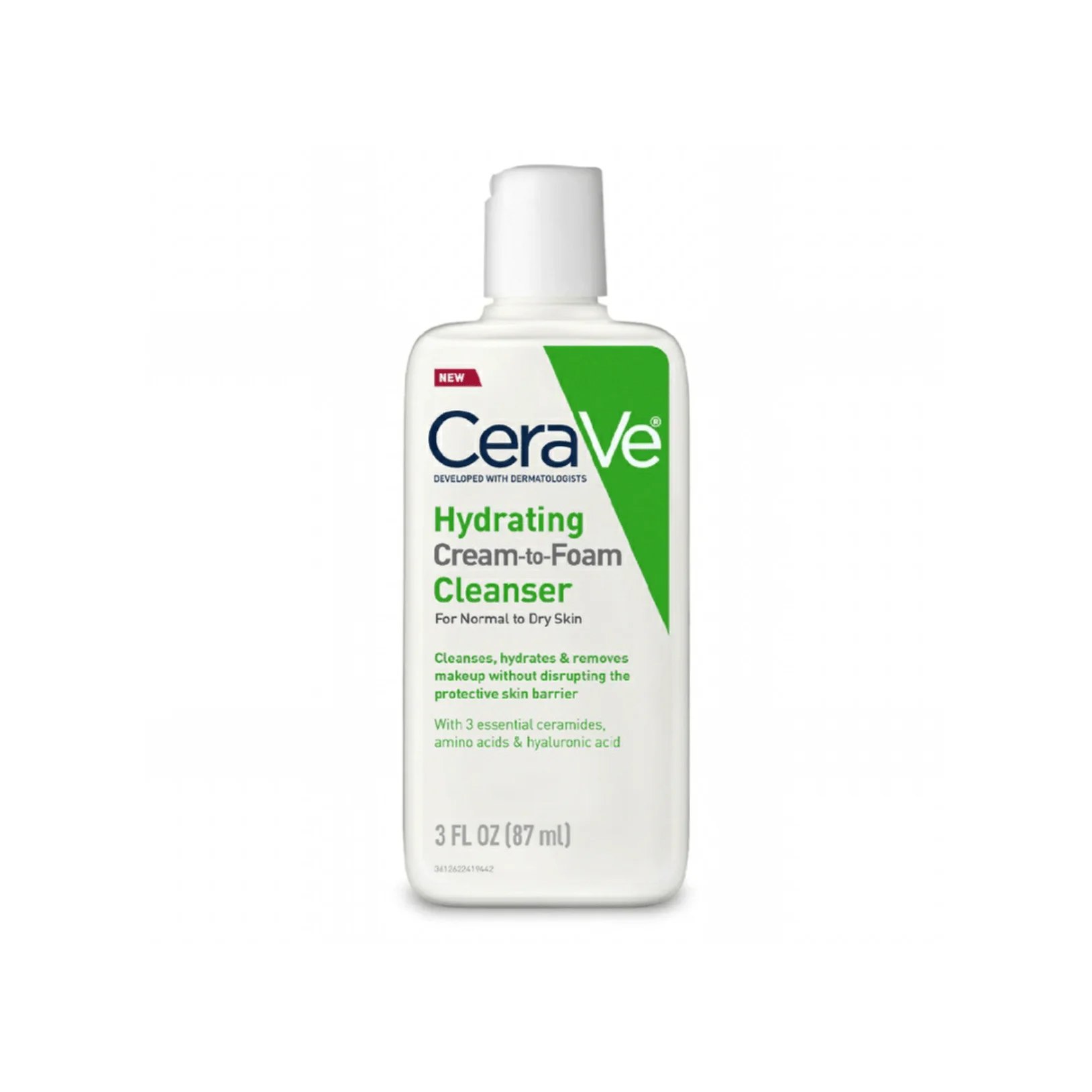 CeraVe Hydrating Cream To Foam  Cleanser For Normal to Dry Skin - 87ml