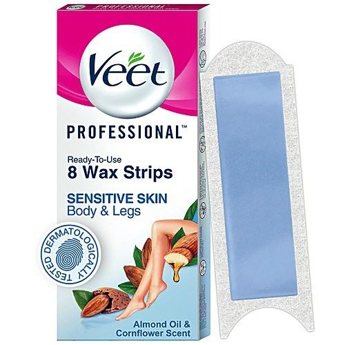 Veet Full Body Waxing Kit for Normal Skin, 8 PCS