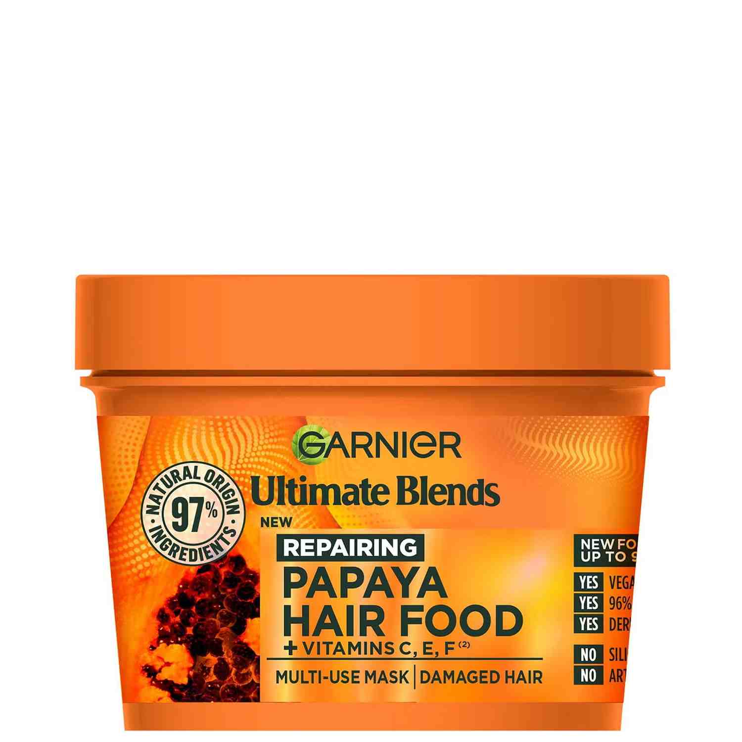 Garnier Ultimate Blends Hair Food Papaya 3-in-1 Damaged Hair Mask Treatment (pair up)