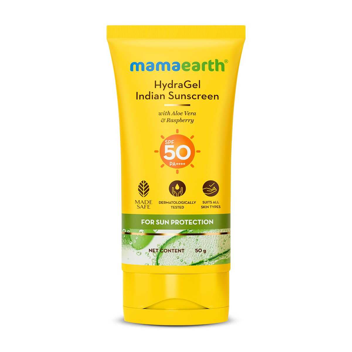 MamaEarth HydraGel Indian Sunscreen  SPF 50 pa+++ - 50 gm