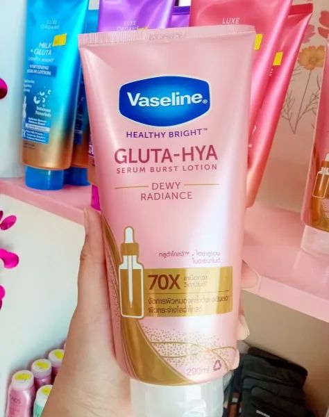 Vaseline Healthy Bright Gluta-Hya Serum Burst Lotion Dewy Radiance 290 ml (P)