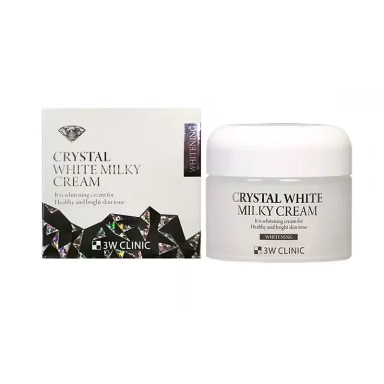 3w clinic Crystal White Milky Cream 50g - Made In Korea - All type Skin