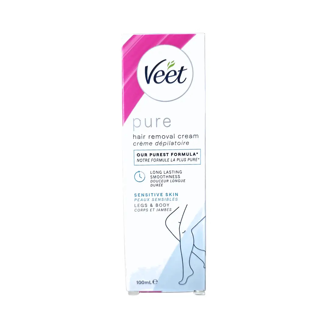 Veet Pure Inspirations Hair Removal Cream for Sensitive Skin - Body & Legs, 100ml
