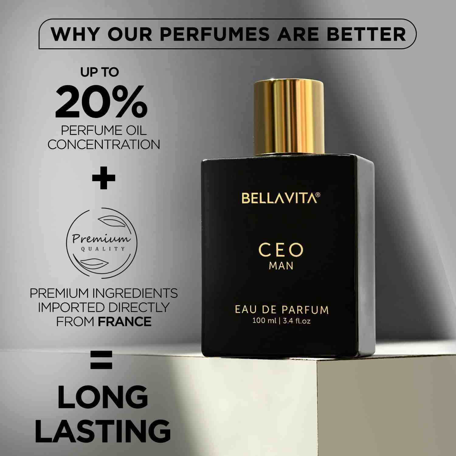 Bella Vita Luxury CEO MEN Long Lasting Perfume  Perfume for Man  EDP 100ml