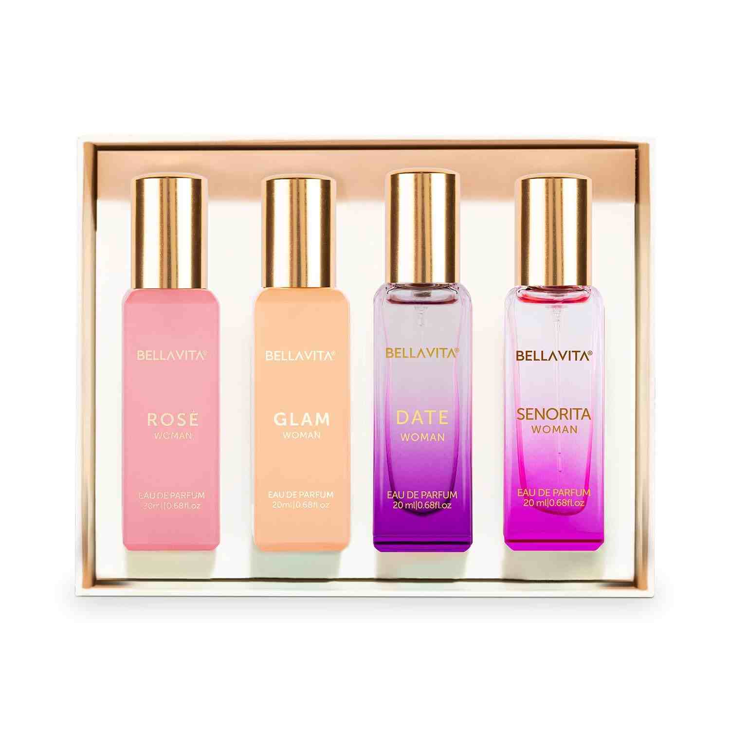 Bella Vita Luxury Perfume Set for Women | Perfume for Woma Long Lasting EDP 4x20ml