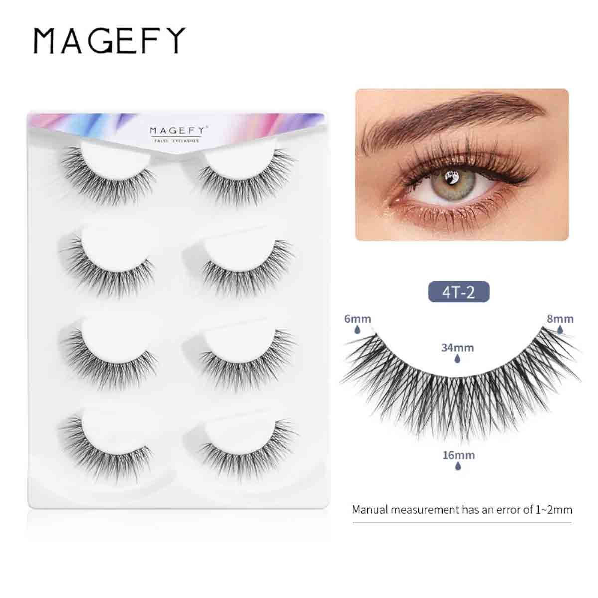 Magefy 4 Pair Eyelash 4t2