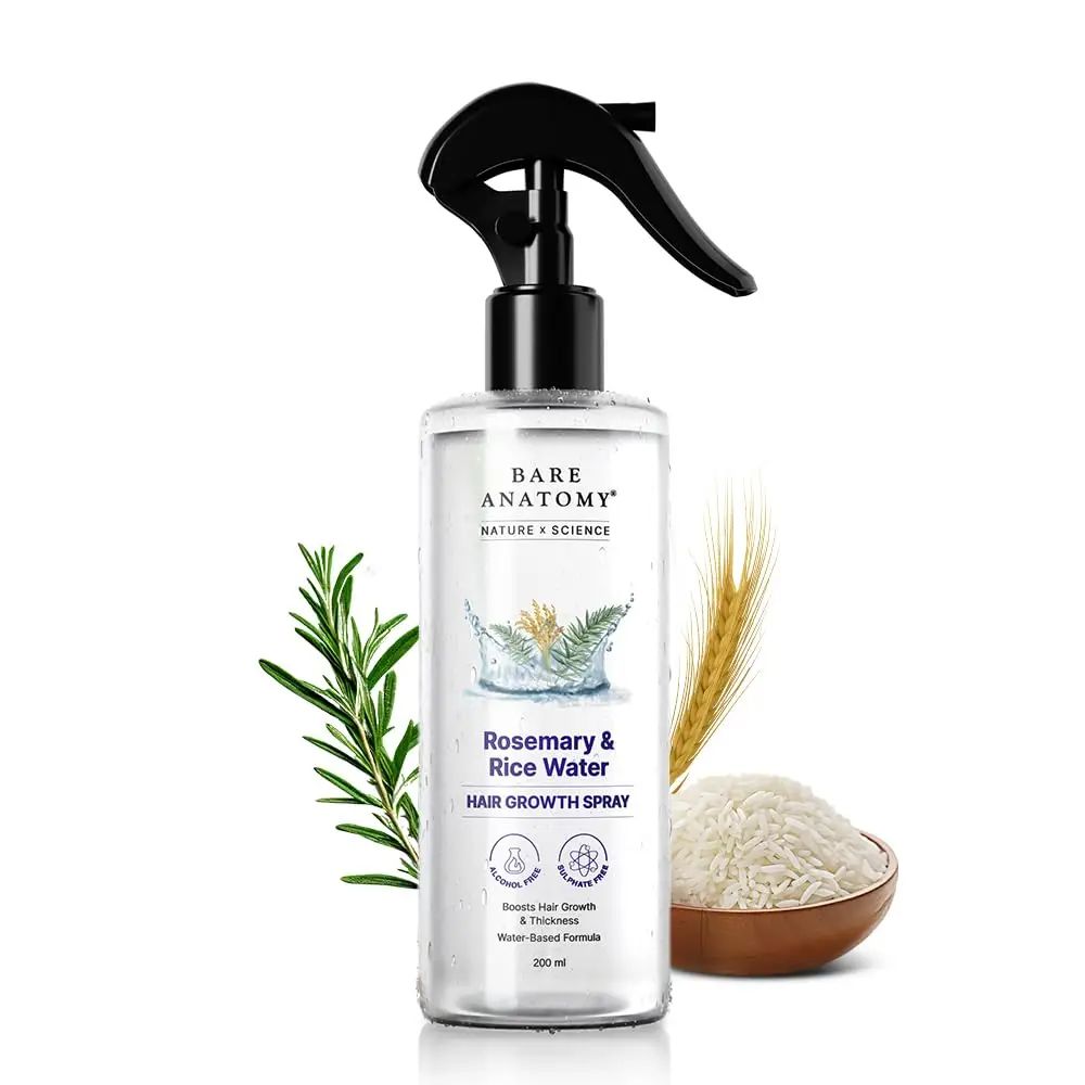 Bare Anatomy Rosemary & Rice Water Hair Growth Spray (200ml)