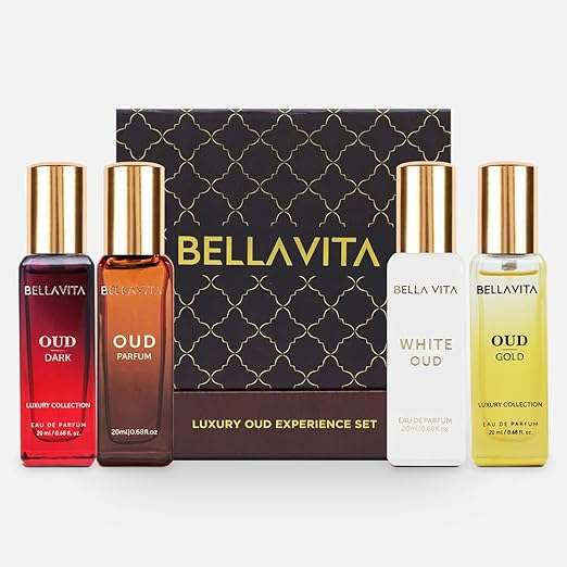 Bella Vita Luxury OUD Experience Eau De Parfum Gift Set 4 x 20ml for Men & Women,