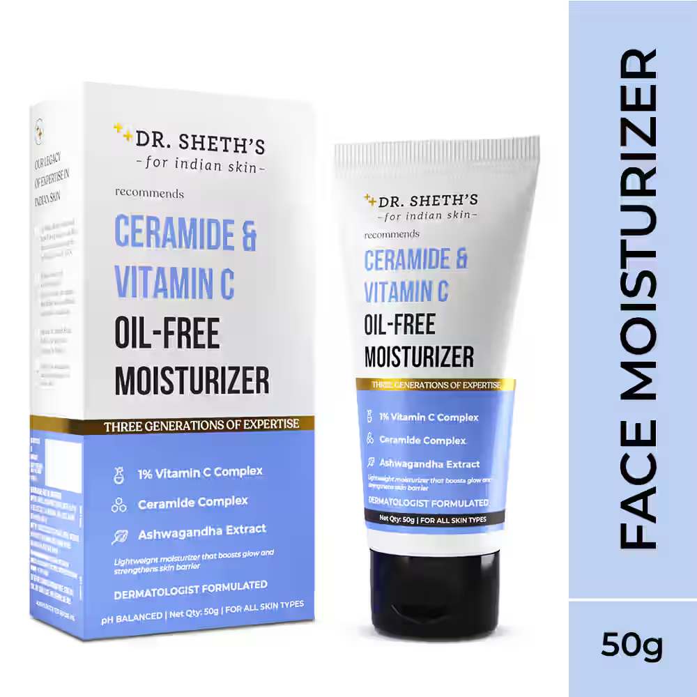 Dr. Sheth's Ceramide & Vitamin C Brightening Oil-Free Moisturizer 50 gm