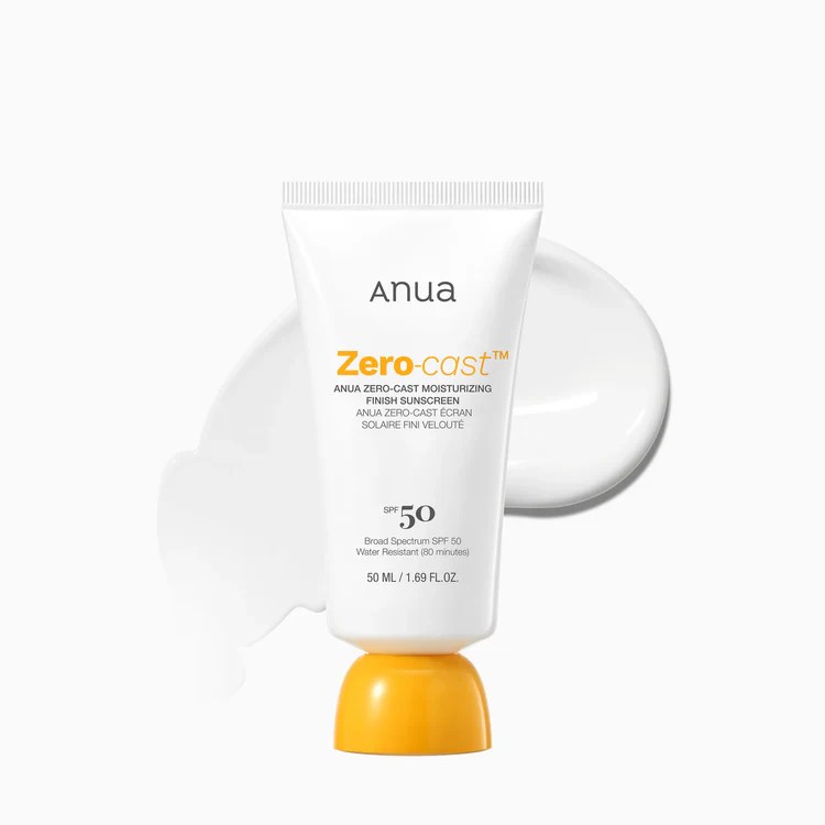Anua Zero-Cast Moisturizing Finish Sunscreen | SPF 50+ PA++++ –50 ml