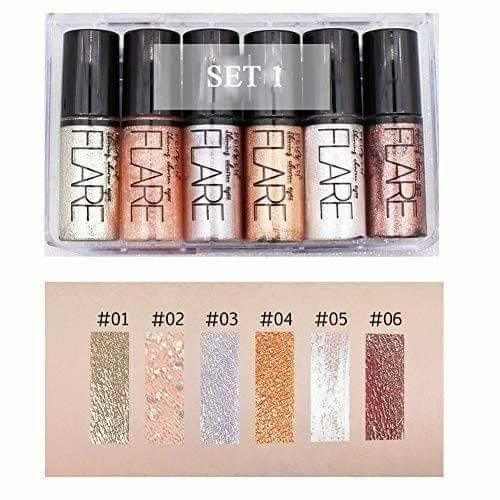 Flare 6 Pcs Glitter Eyeshadow Set 1