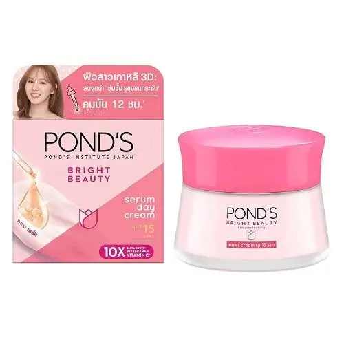 Pond's Bright Beauty Serum Day Cream with SPF 15 - 50gm (Thailand )