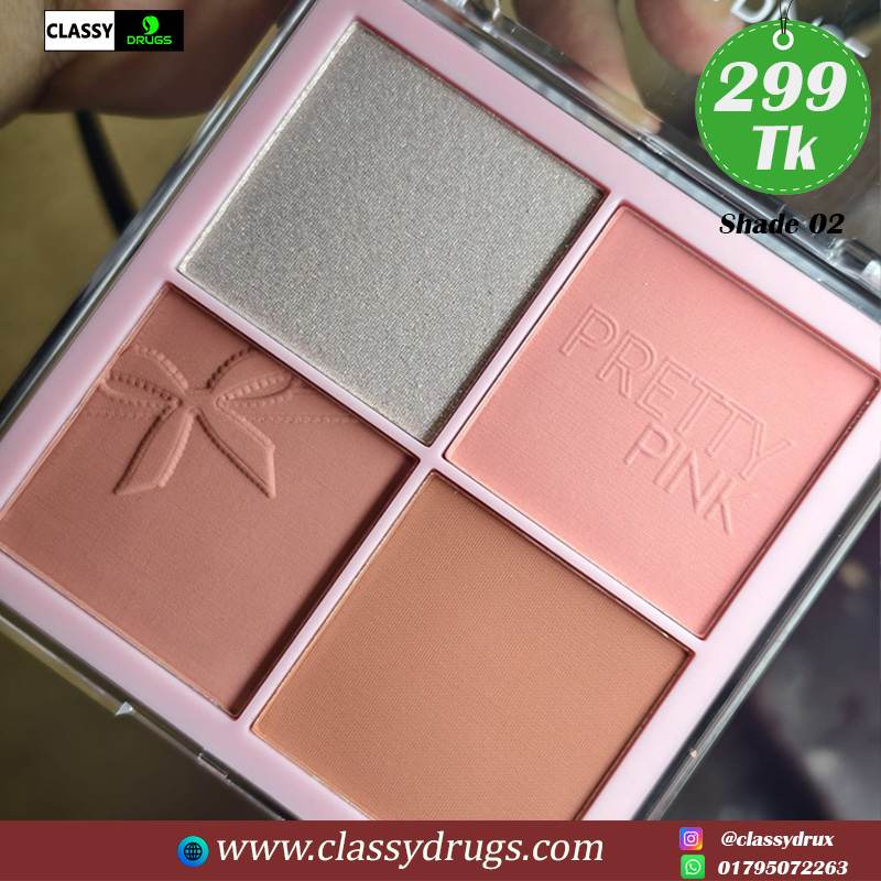 Lead face preaty pink highlighter and blusher Shade 02