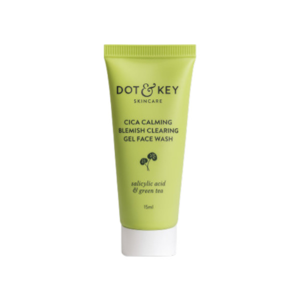 Dot & Key Cica Calming Blemish Clearing Gel Face Wash 15 ml (mini)