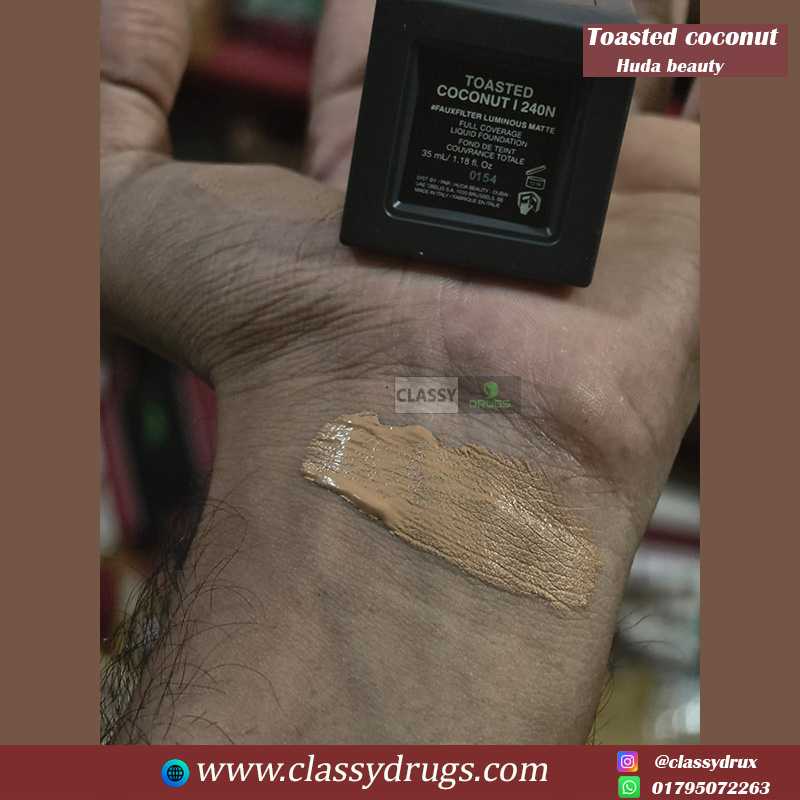 HUDA BEAUTY FAUX FILTER LUMINOUS MATTE FOUNDATION- Toasted coconut (pair up 3 ml )