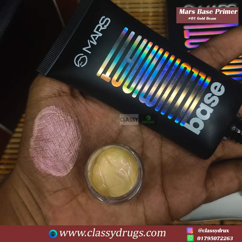 Mars Cosmetics Illuminati Base Dewy Primer With Highlighter #01 Gold Beam (Pair up)