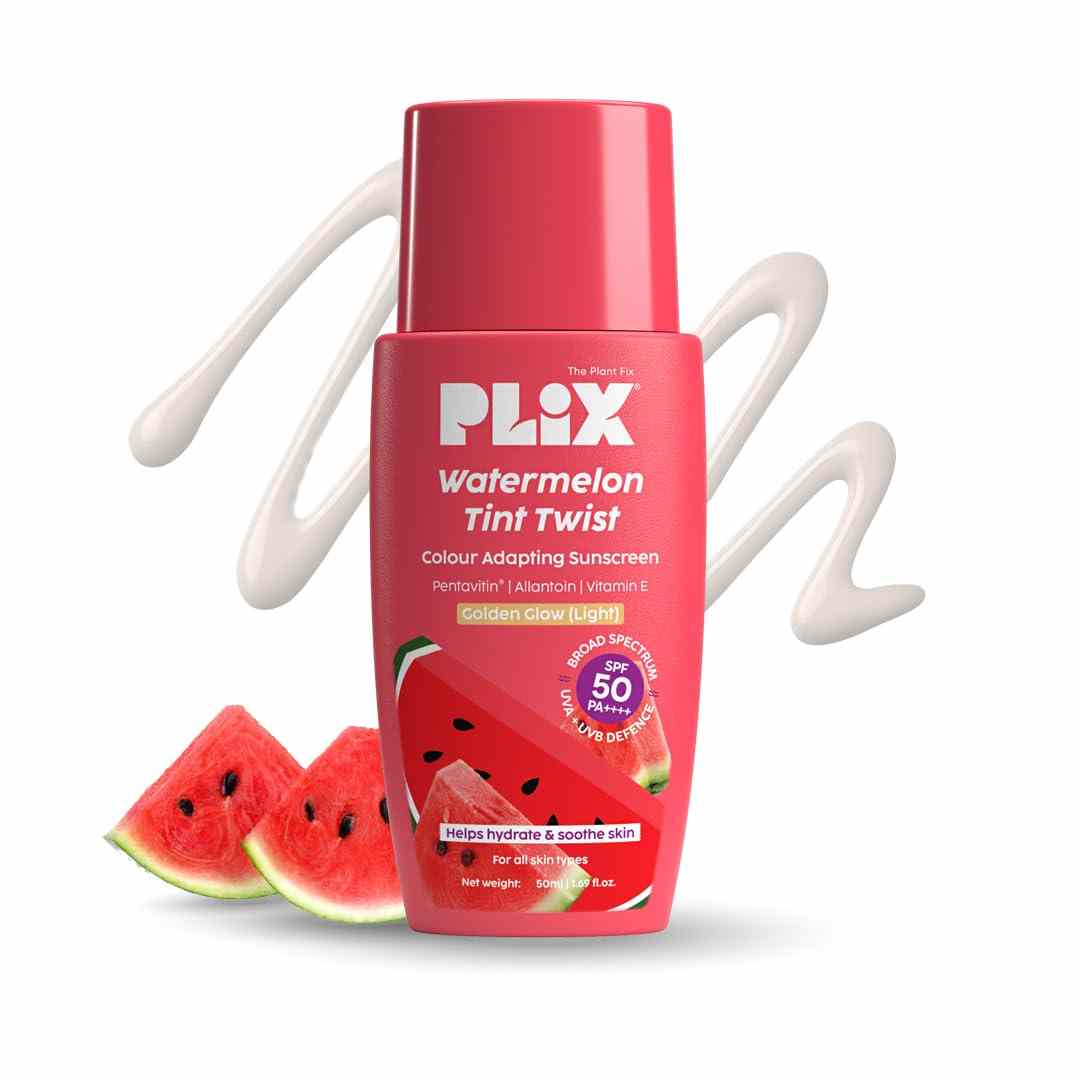 PLIX - THE PLANT FIX Watermelon Tint Twist Color-Adapting Sunscreen SPF 50 PA++++ (Golden Glow light)
