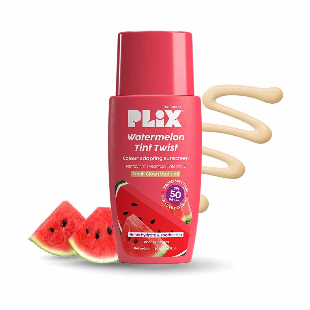 PLIX - THE PLANT FIX Watermelon Tint Twist Color-Adapting Sunscreen SPF 50 PA++++ (Medium Sunlit Glow)