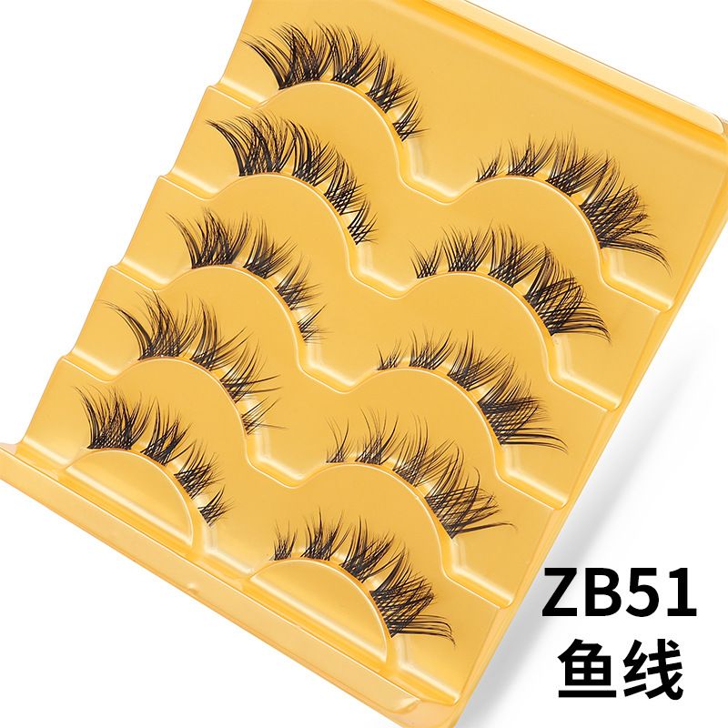 Segmented Fox-Style Eyelashes - 5 Pairs (zb51-Y)