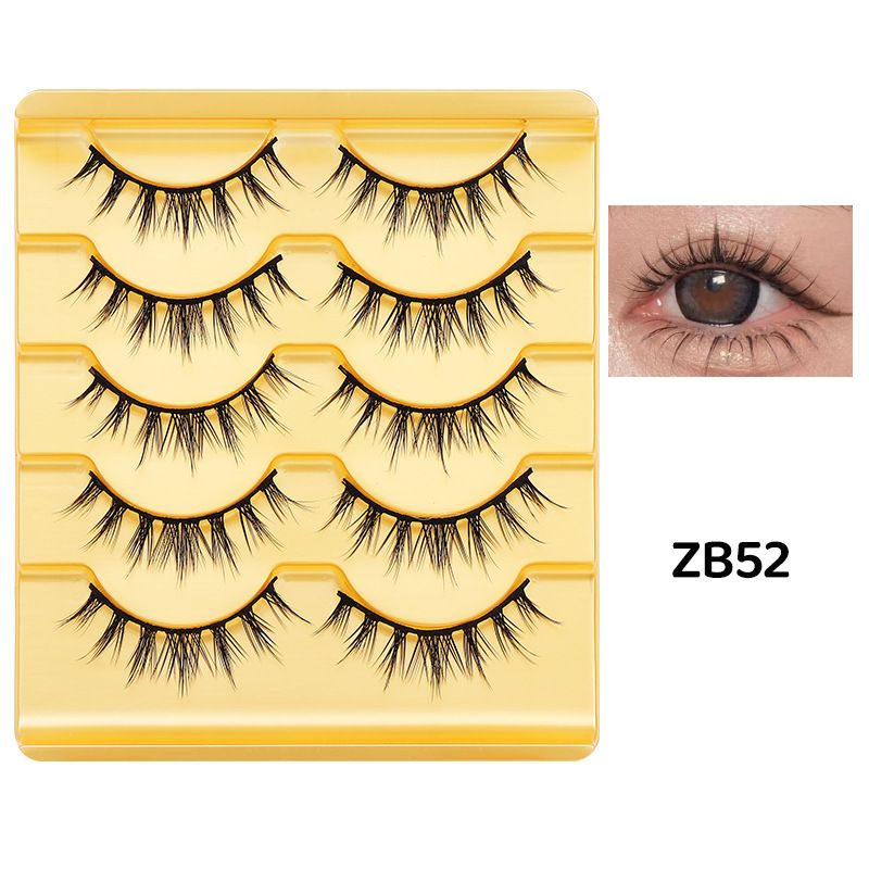 Segmented Fox-Style Eyelashes - 5 Pairs (zb52)