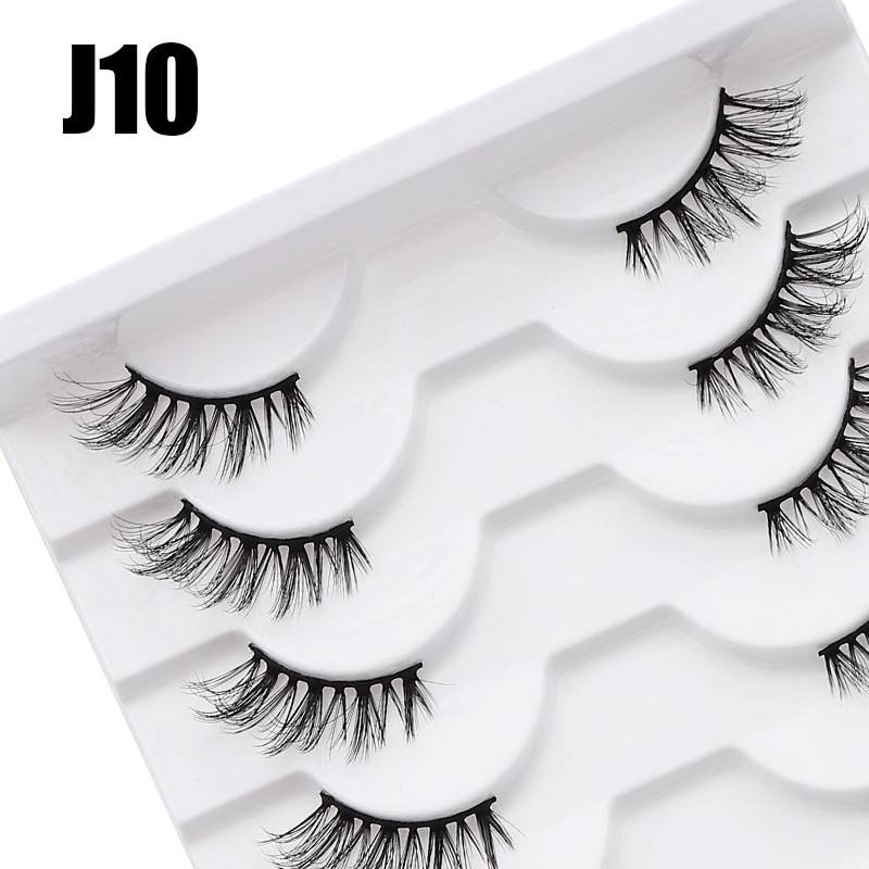 5 pairs Reusable Natural Half Corner lash (j010)