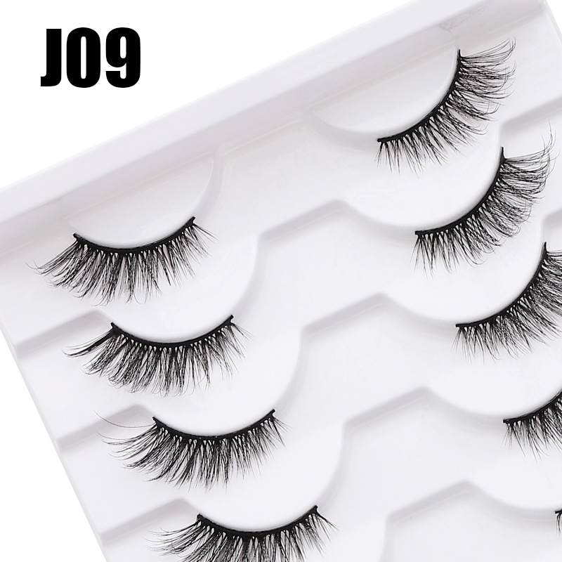 5 pairs Reusable Natural Half Corner lash (j09)