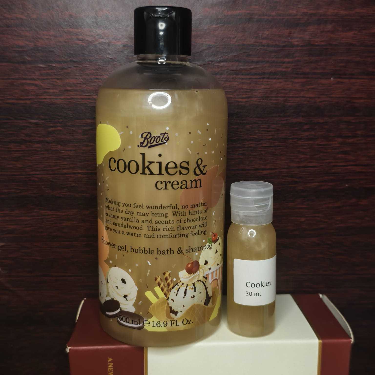 Boots Cookies & Cream 3-in-1 Shower Gel, Bubble Bath & Shampoo (pair up)