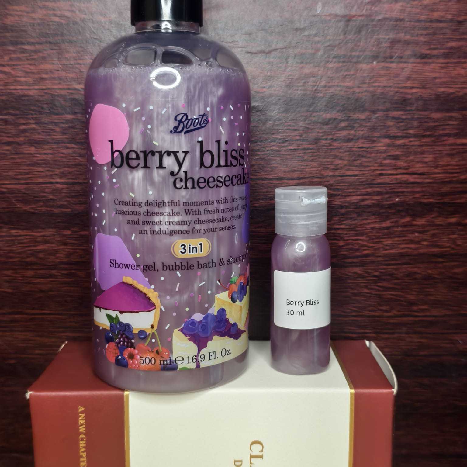 Boots Berry Bliss Cheesecake Shower Gel, Bubble Bath & Shampoo (pair up)