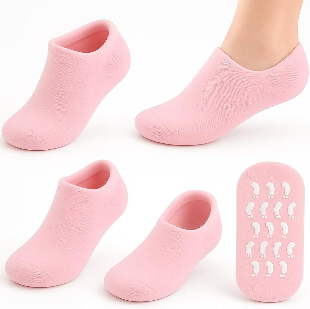 Overnight, Lotion Socks for Dry Feet,  Cracked Heel Repair, 1 pair (Random color)
